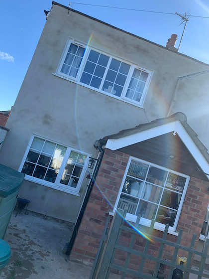 Getting ready to paint outside of house